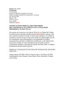 NOTIFICACIONES IRREGULARES POR ERROR