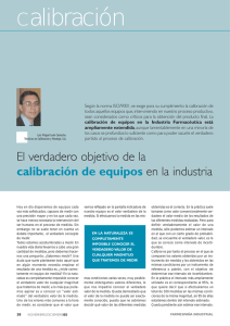 Calibración de equipos