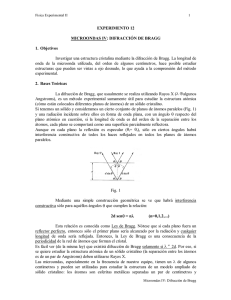 EXPERIMENTO 12 MICROONDAS IV: DIFRACCIÓN DE BRAGG 1