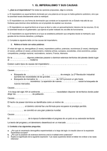 Imperialismo: Causas, Reparto y Consecuencias (Ejercicio)