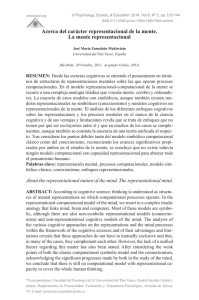 Acerca del carácter representacional de la mente. La mente
