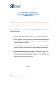 Declaración Jurada Simple de Concurso Público