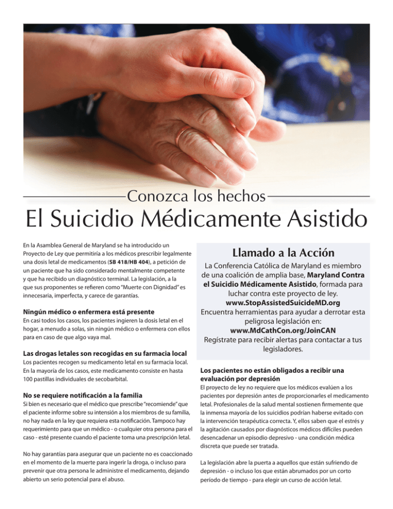 El Suicidio Médicamente Asistido