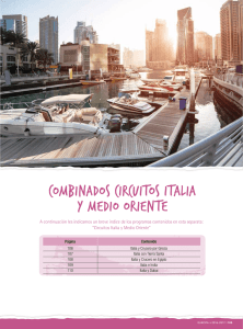 combinados circuitos italia y medio oriente