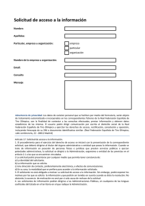 Solicitud de acceso a la información