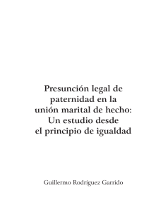 Presunción legal de paternidad en la unión marital de hecho