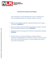 rotura de equipaje facturado