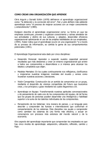 COMO CREAR UNA ORGANIZACIÓN QUE APRENDE Chris Argyris