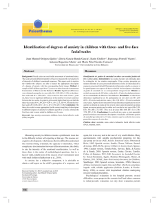 Identification of degrees of anxiety in children with