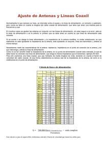 Ajuste de Antenas y Líneas Coaxiales: Guía Técnica