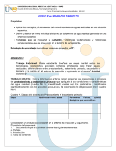 CURSO EVALUADO POR PROYECTO Trabajo Individual: Cada