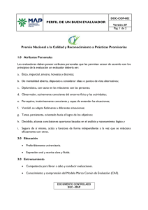 PERFIL DE UN BUEN EVALUADOR
