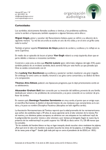 CURIOSIDADES Los zumbidos, técnicamente llamados acufenus o