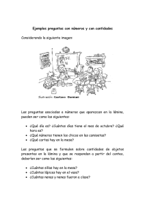 Ejemplos preguntas con números y con cantidades