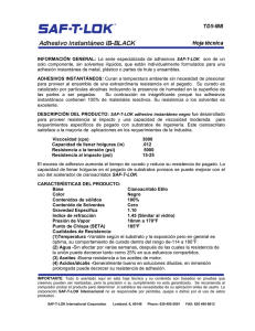 Técnicos - SAF-T-LOK Adhesivos, Selladores, Antiaferrantes y