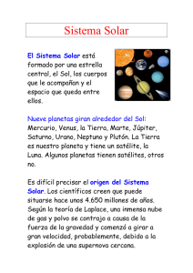 Sistema Solar: Planetas, Origen y Teoría de Laplace
