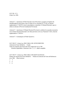LEY XII - Nº 1 (Antes Ley 308) Artículo 1º.