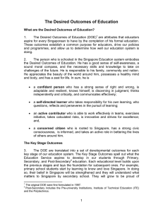 The Desired Outcomes of Education
