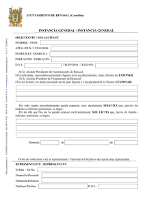 INSTANCIA GENERAL / INSTÀNCIA GENERAL