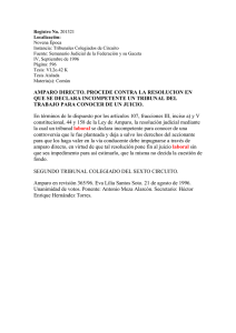 amparo directo. procede contra la resolucion en que se declara