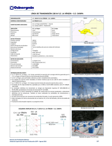 LÍNEA DE TRANSMISIÓN 138 kV SE LA VÍRGEN – SE