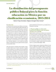 La distribución del presupuesto público federal para la función