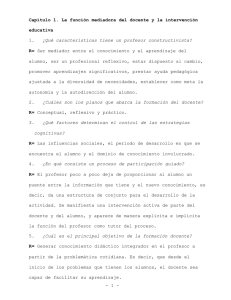 Función Mediadora del Docente: Guía Constructivista