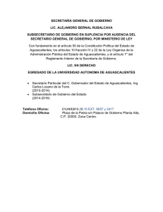 secretaría general de gobierno lic. alejandro bernal rubalcava