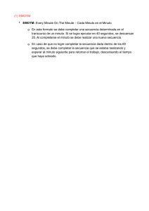 (1) EMOTM: • EMOTM: Every Minute On The Minute – Cada Minuto