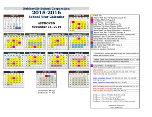Calendar 2015 2016 to Board Liberty Hill Elementary School