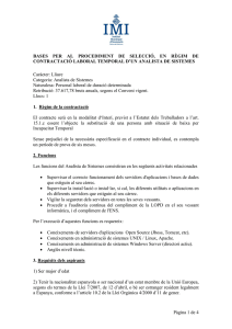 Bases contractació temporal analista de sistemes