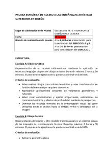 prueba específica de acceso a las enseñanzas artísticas superiores