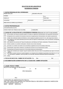 Solicitud de Excedencia para el personal laboral (forzosa)