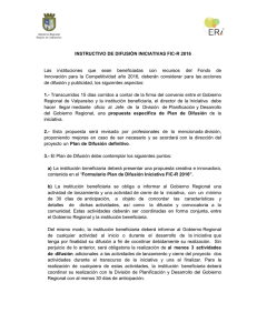 INSTRUCTIVO DE DIFUSIÓN INICIATIVAS FIC