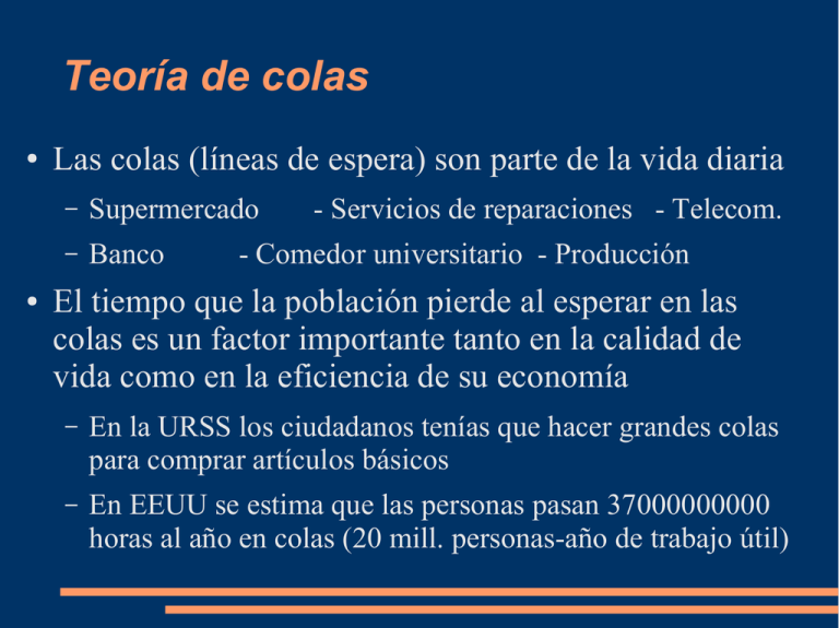 Teoría de colas