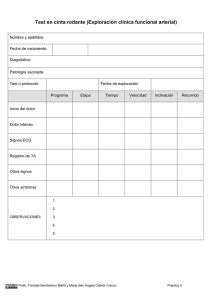 Test en cinta rodante (Exploración clínica funcional arterial)