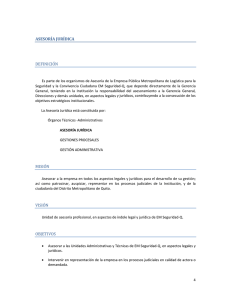 ASESORÍA JURÍDICA DEFINICIÓN MISIÓN VISIÓN OBJETIVOS