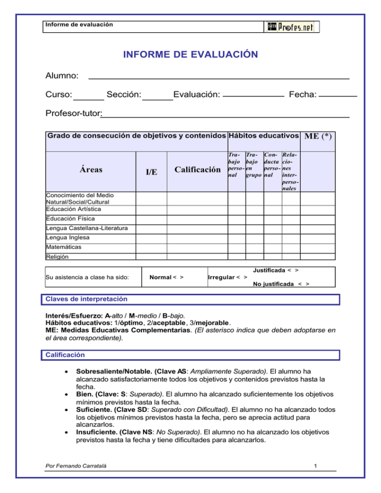 Informe De Evaluación - Sadmalvinasargentinas