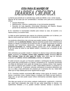 La diarrea que persiste por un periodo largo, puede ser debido a