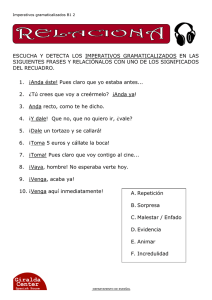 IMPERATIVOS gramaticalizados - Español para inmigrantes y