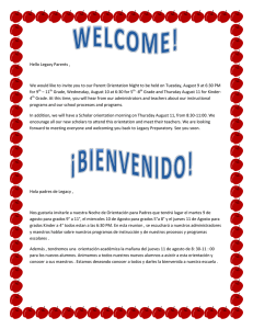 Hello Legacy Parents , We would like to invite you to our Parent