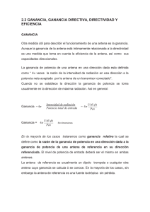 Ganancia, Directividad y Eficiencia de Antenas