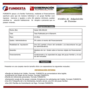 Crédito de Adquisición de Terreno