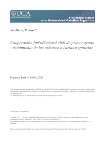 Cooperación jurisdiccional civil de primer grado : tratamiento de los