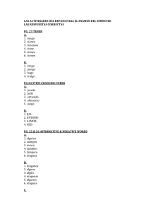 las actividades del repaso para el examen del