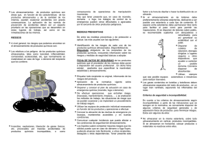 Almacenamiento de productos químicos