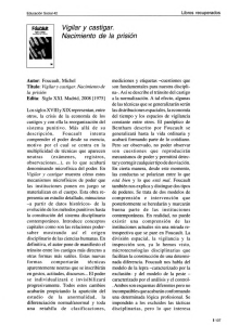 Vigilar y castigar. Nacimiento de la prisión