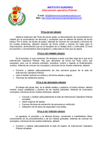Títulos de grado - Instituto Europeo de Intervención Operativa Policial
