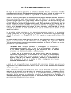BOLETÍN DE ANÁLISIS ACCIONES POPULARES El