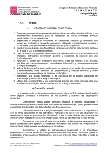 Área de Inglés - Comunidad de Madrid